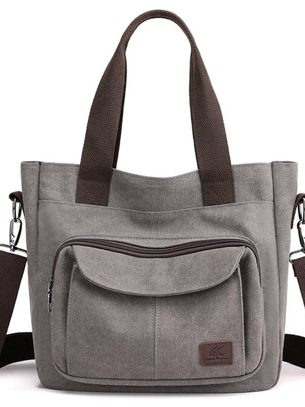NWOT Large Capacity Crossbody Bag Canvas Handbag Retro Tote Bag Satchel - Picture 2 of 14